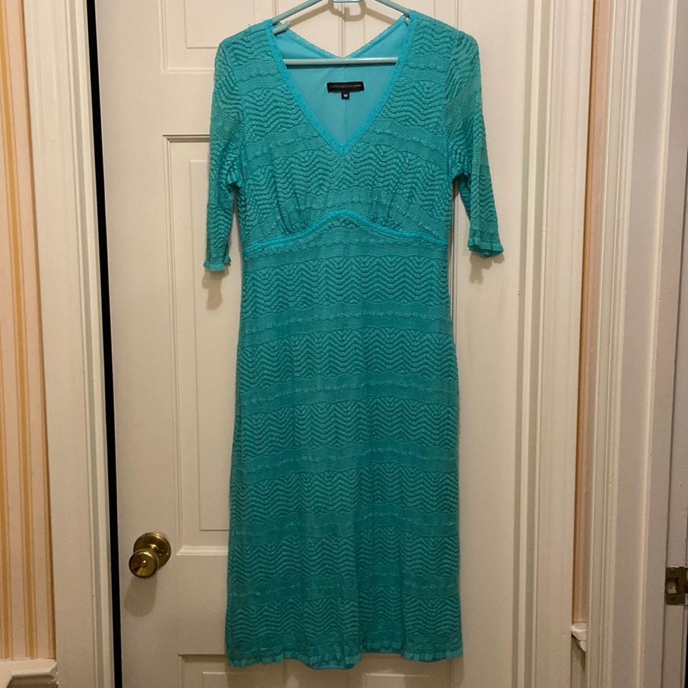 Chris McLaughlin aqua lace dress size 10